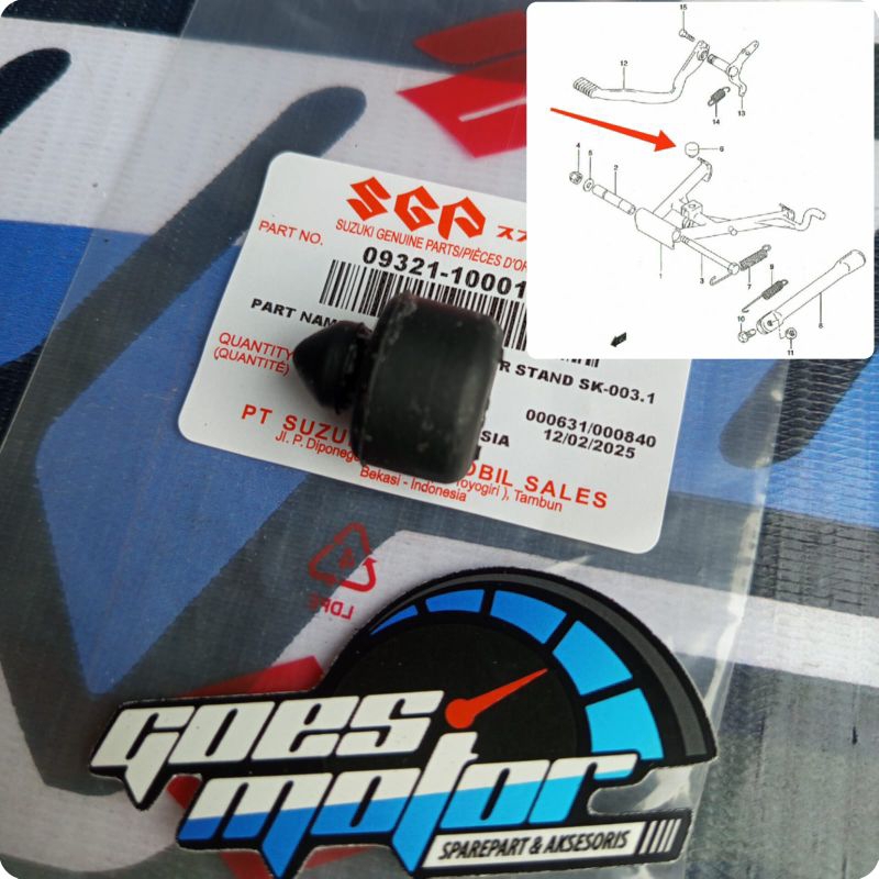 Karet ganjal standar tengah / samping SATRIA 2T/SKYWAVE/SPIN/ HAYAYE /SHOGUN Original sgp