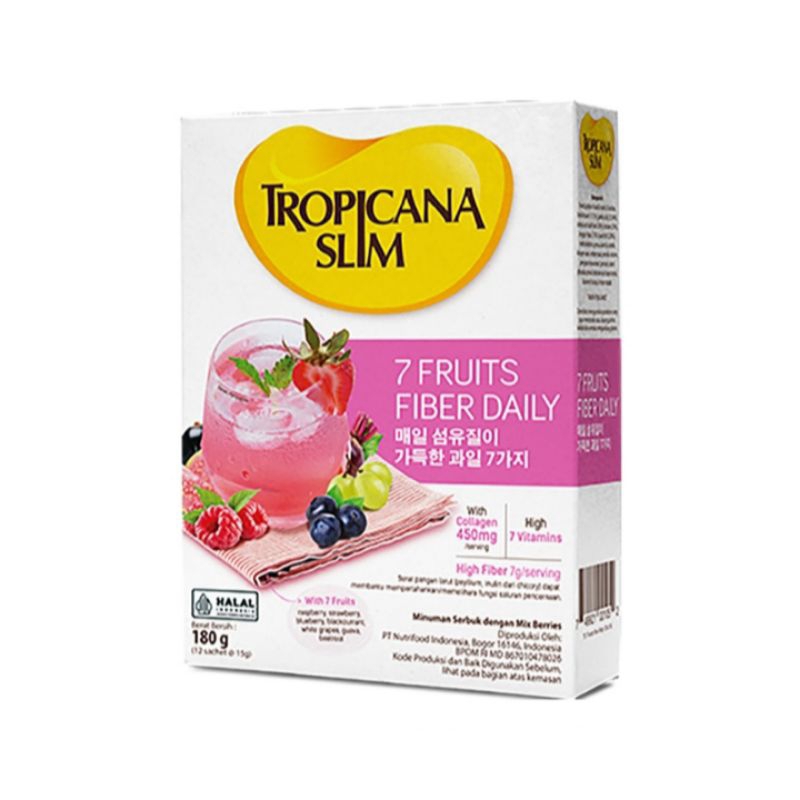 

TROPICANA SLIM 7 FRUITS FIBER DAILY MINUMAN 180GR