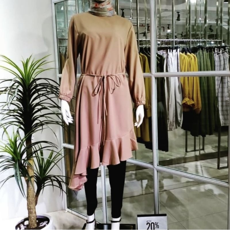 [preloved] tunik aleeya brand - tunik mermaid - atasan muslim wanita
