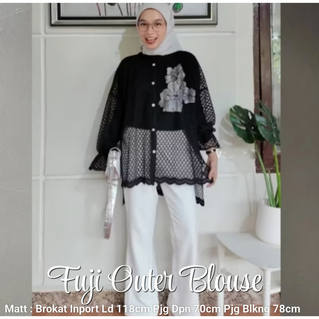 FUJI OUTER BLOUSE / OUTER BROKAT / LUARAN LACE / BLAZER WANITA / LUARAN BROKAT