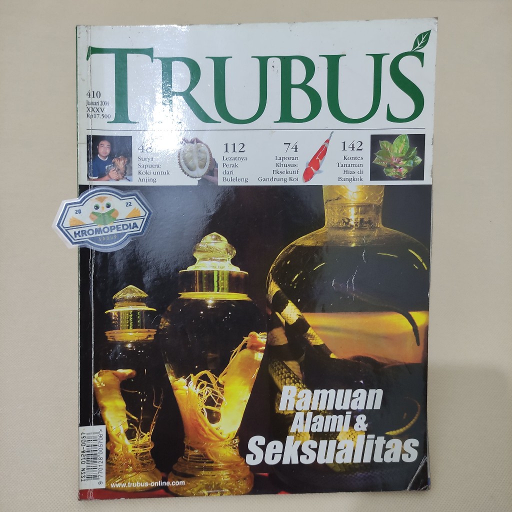 (ORIGINAL) Majalah Trubus - Ramuan Alami & S3ksualitas (No. 410 / Januari 2004)