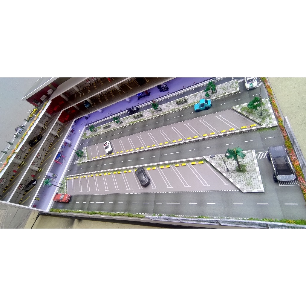 Diorama tema Jalanan dan Gedung skala 64