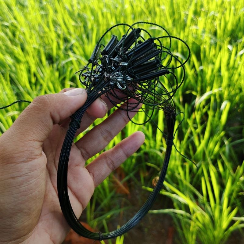 RACIK PANCINGAN BURUNG RUAK RUAK/JERAT GANTUNG RUAK RUAK PREMIUM PANJANG 2.5 METER 21 LOBANG BONUS L