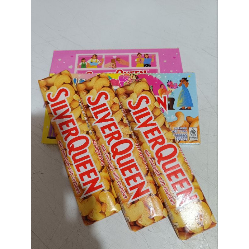 

3Pcs Silverqueen Milk Chocolate With Cashews 55 Gram