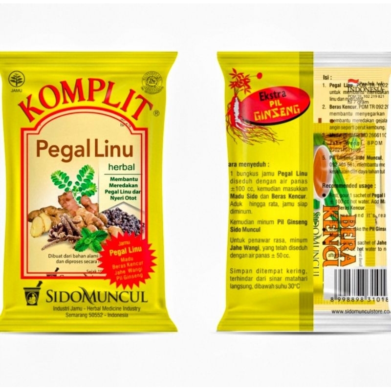 

Jamu Pegal Linu Komplit Sido Muncul - 1 Sachet