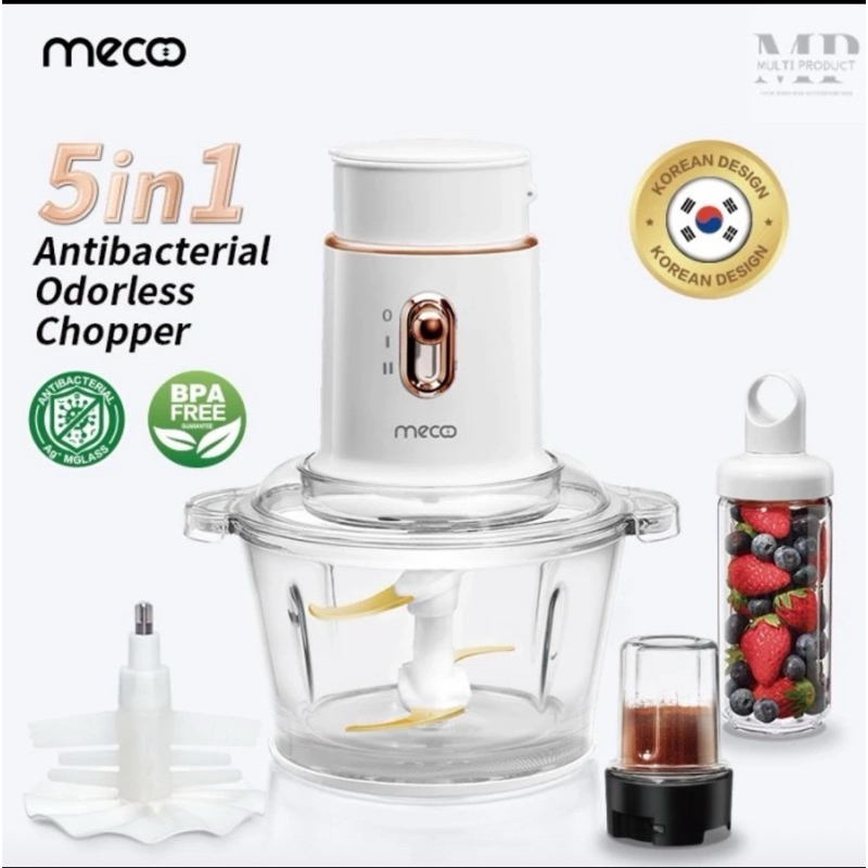Chopper Daging Mecoo 5in1 - Blender Bumbu Low Watt 300W BPA Free