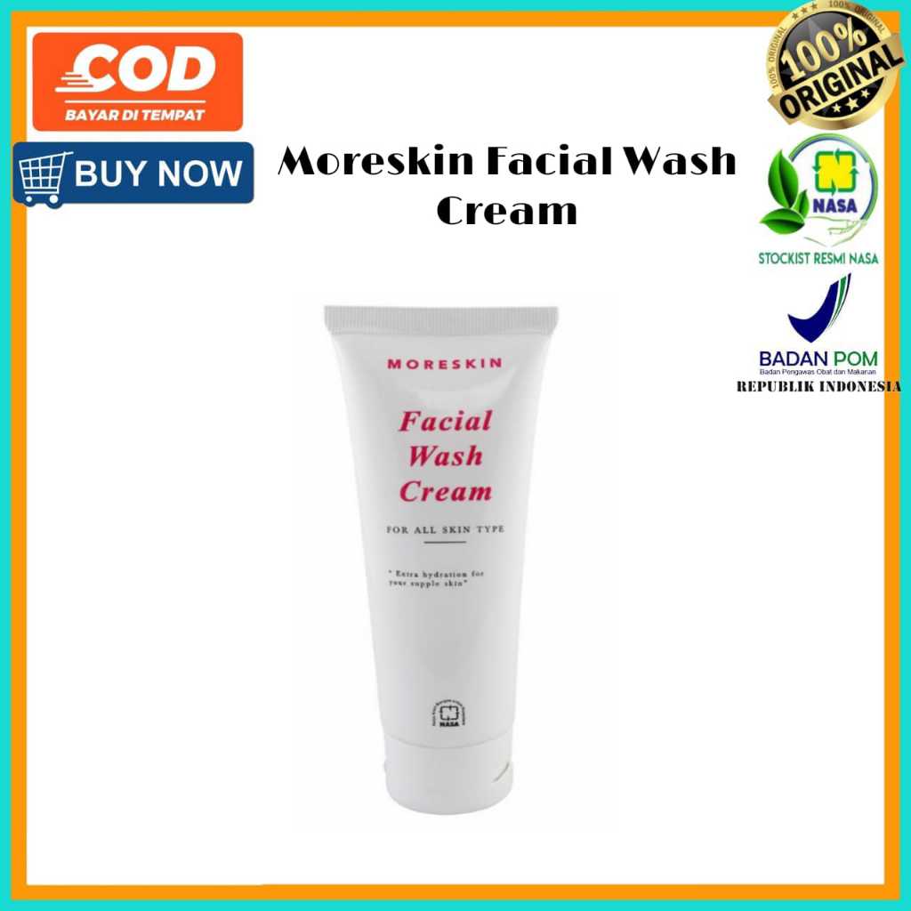 MORESKIN FACIAK WASH CREAM NASA - SABUN CUCI MUKA