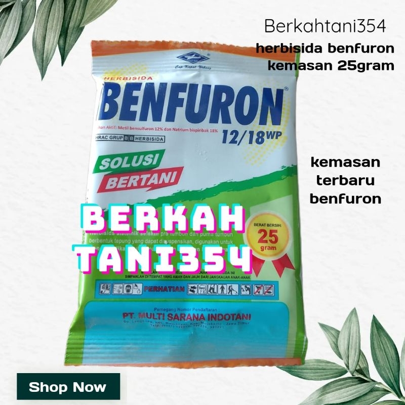 Herbisida benfuron 25gram obat rumput pada tanaman padi