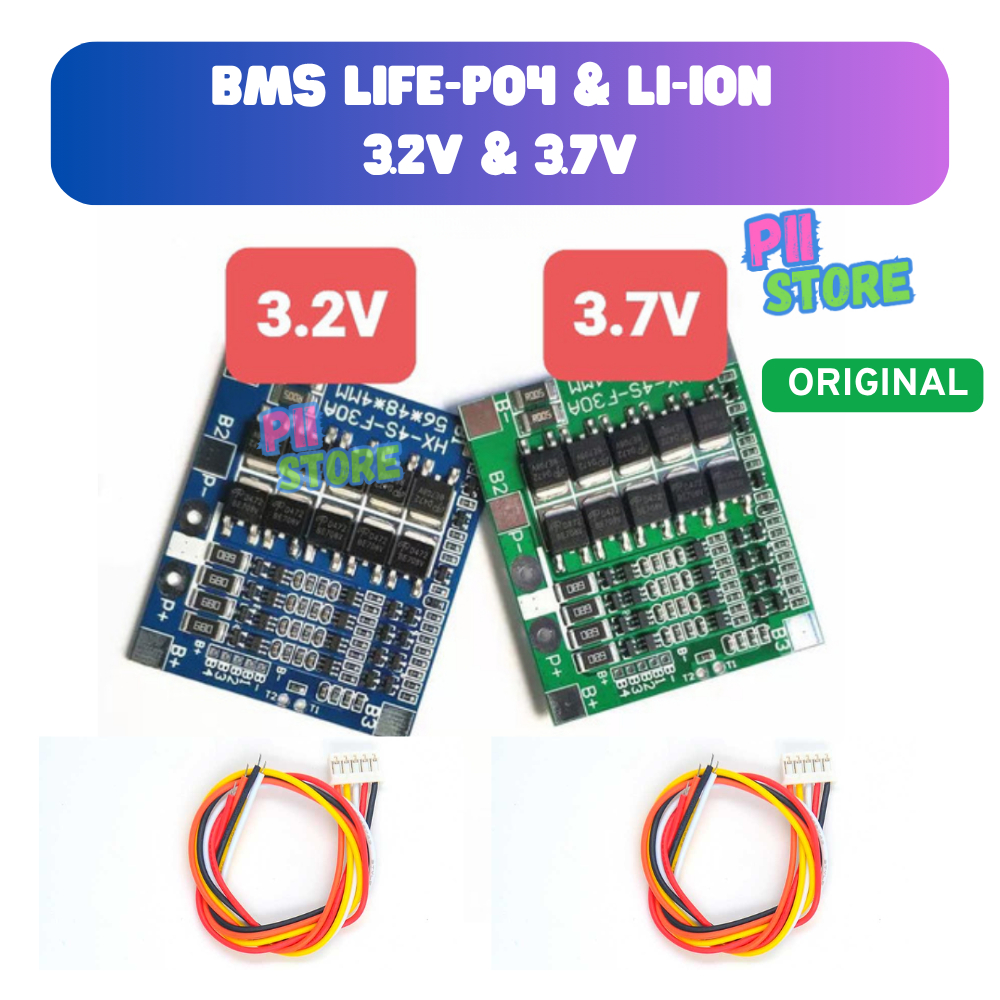 BMS 4S 30A Lithium Besi Fosfat LiFe-Po4 30A 12.8V 30A Baterai Lithium Ion Li-Ion 14.8V 30A