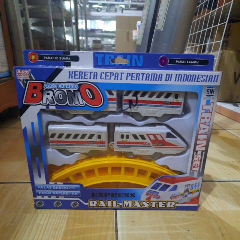 Mainan Kereta Cepat Kereta Api Bromo Baterai
