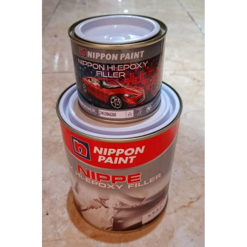 CAT DASAR BESI NIPPON PAINT HI EPOXY FILLER 2 KOMPONEN KEMASAN 1KG