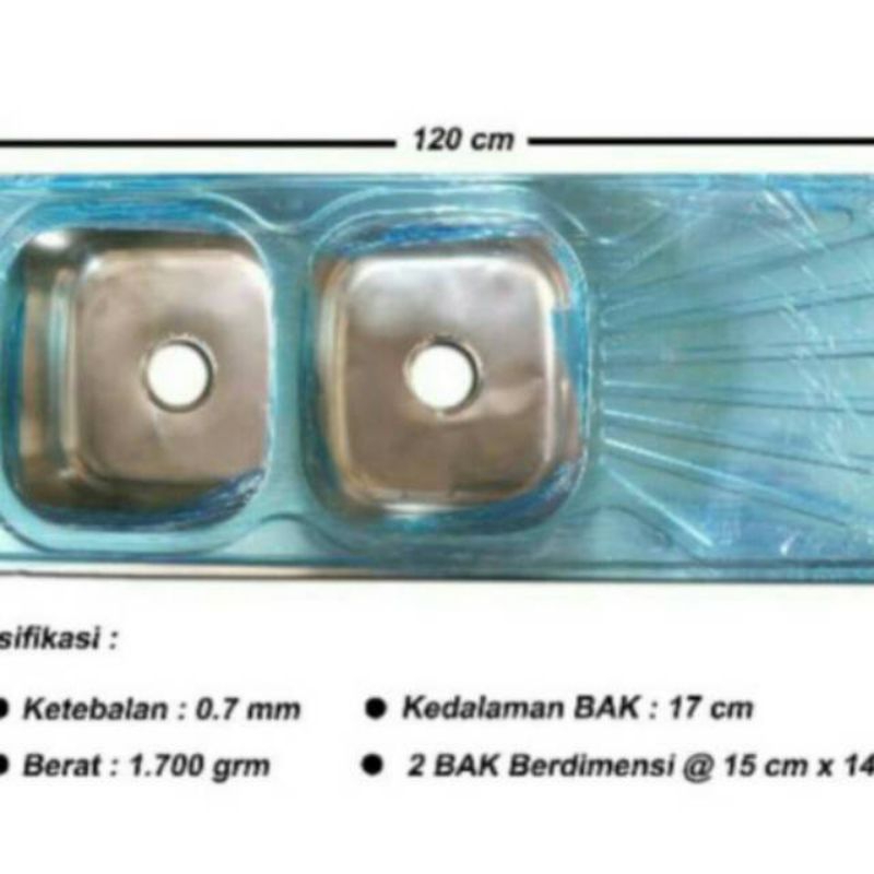 BAK Cuci piring SALE/BCP/BAK CUCI PIRING 2 LUBANG/BAK CUCI PIRING STAINLESS STEEL
