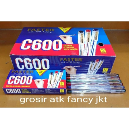 

Pulpen Pen Pena Ball Pen Ballpoint Bolpen Faster C600 Extra Fine Point 0.7 mm Pulpen Sekolah Pulpen Kantor
