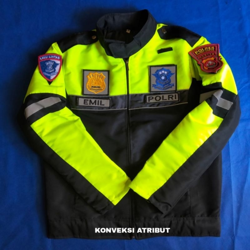 jaket polisi hitam polantas lantas terbaru waterproof