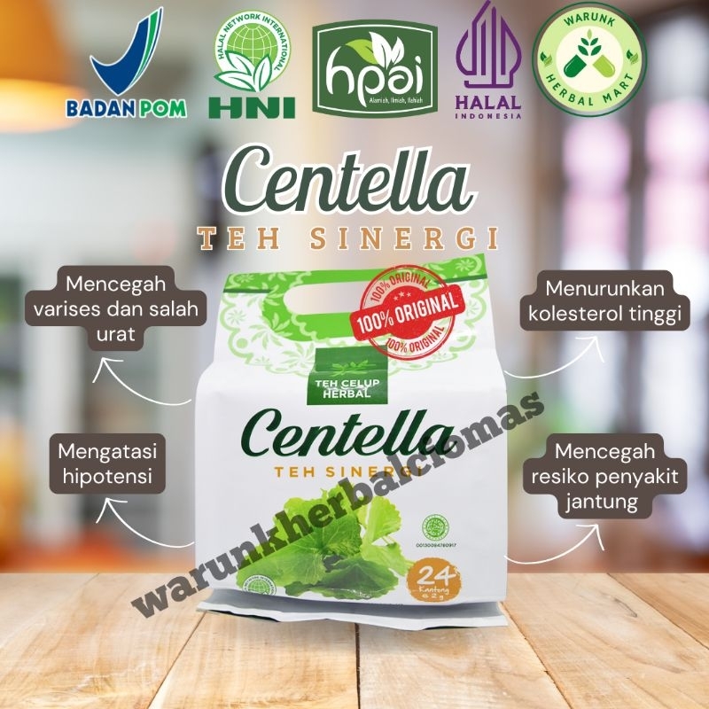

Centella Teh Sinergi HNI HPAI isi 24 sachet | Melancarkan Peredaran Darah