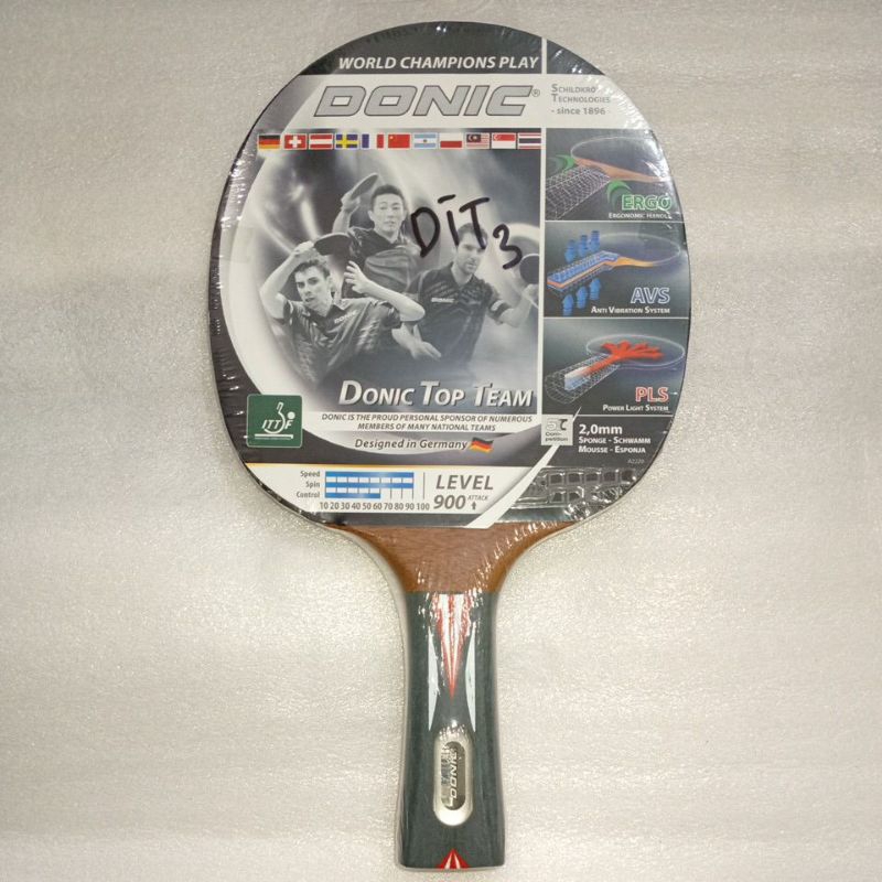 Bad pingpong DONIC. DONIC TOO TEAM. LEVEL 900, ATTACK