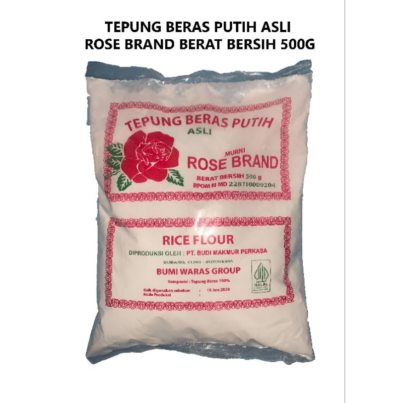 

Tepung Beras Putih Asli Rose Brand Berat Bersih 500g
