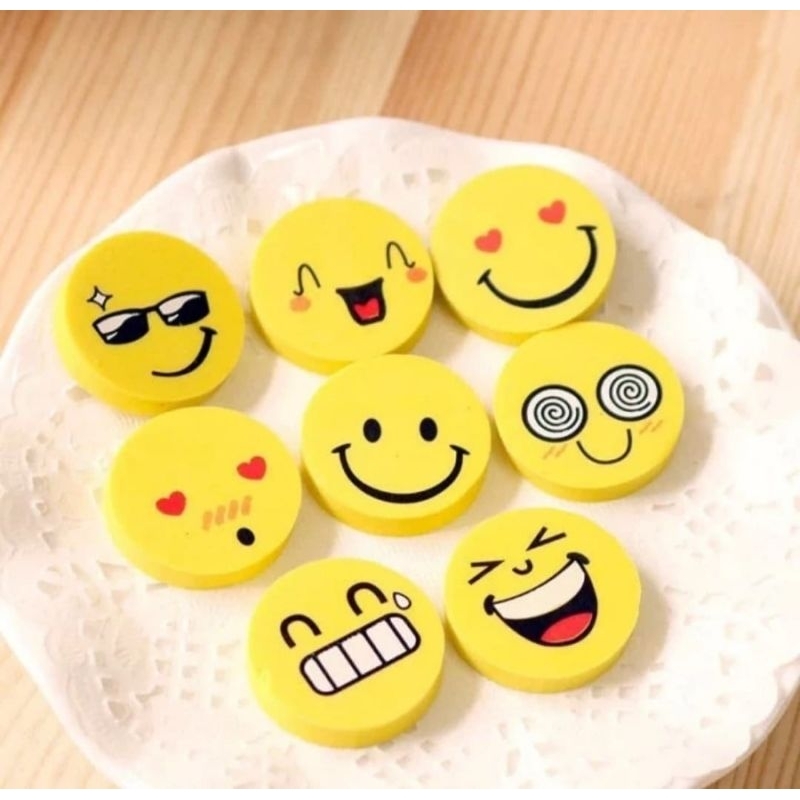 

Penghapus Rubber Stationery (1 Set 4 PCS) Lucu Unik Smiley Emoticon Emoji