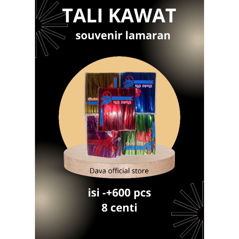 

Pita Tali Kawat Pengikat Souvenir Parcel | Tali Kawat Potong Pengikat Twist Tie 8 centi