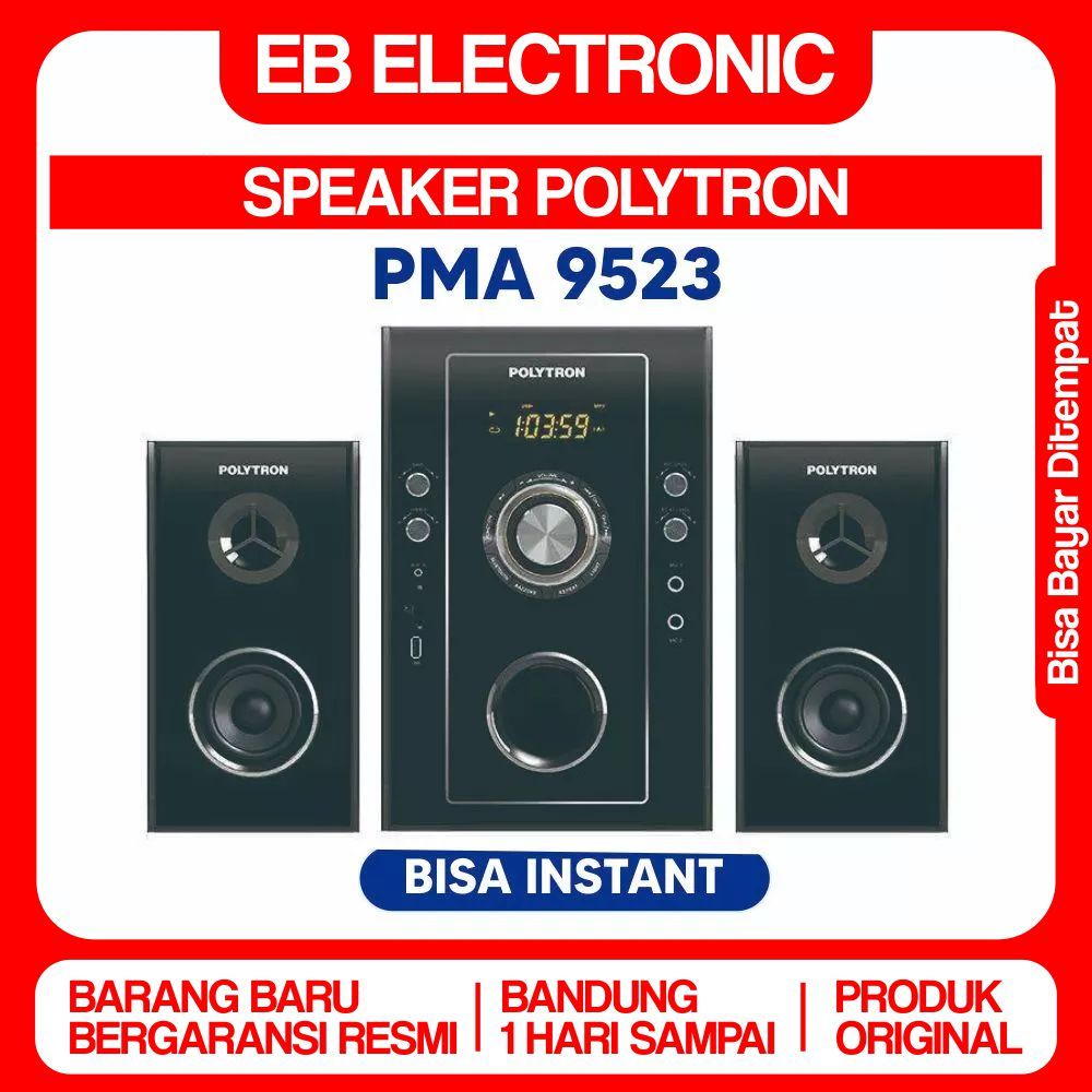 SPEAKER AKTIF POLYTRON PMA 9523 PMA9523 PMA-9523-B BLUETOOTH