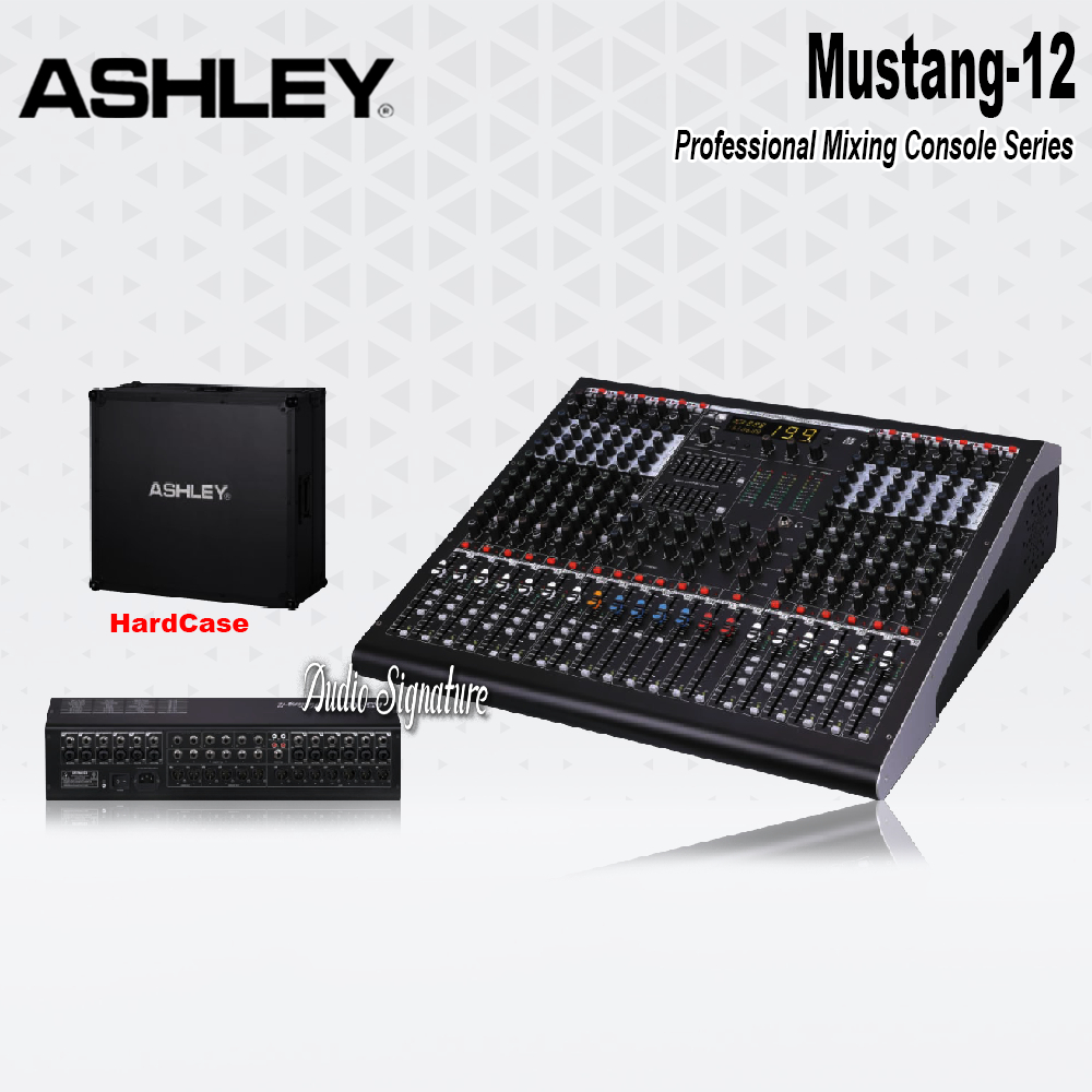 Mixer 12 Channel ASHLEY MUSTANG12 | MUSTANG 12 Bluetooth Original Plus Hardcase
