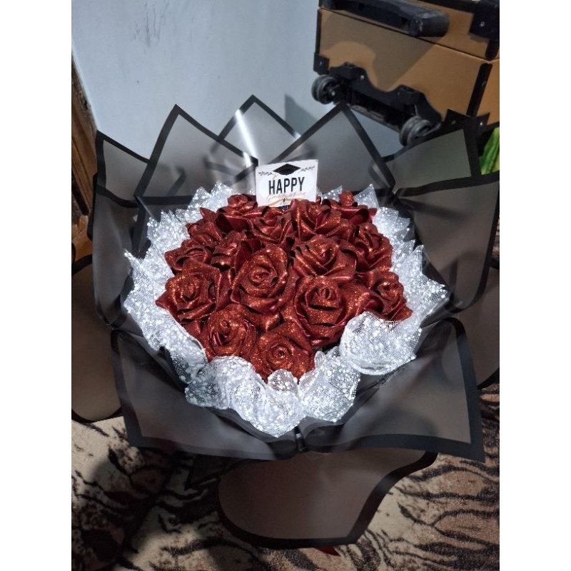 buket bunga satin jumbo Graduation