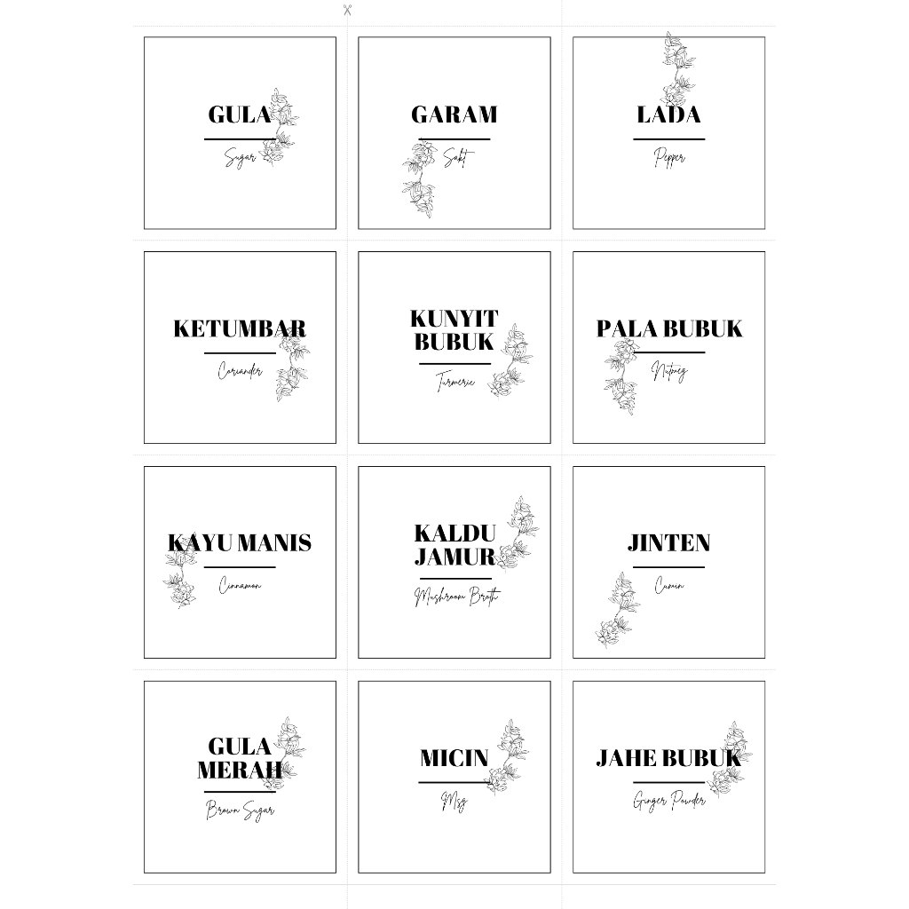 

STIKER | STIKER BUMBU DAPUR, Label Bumbu Dapur Murah