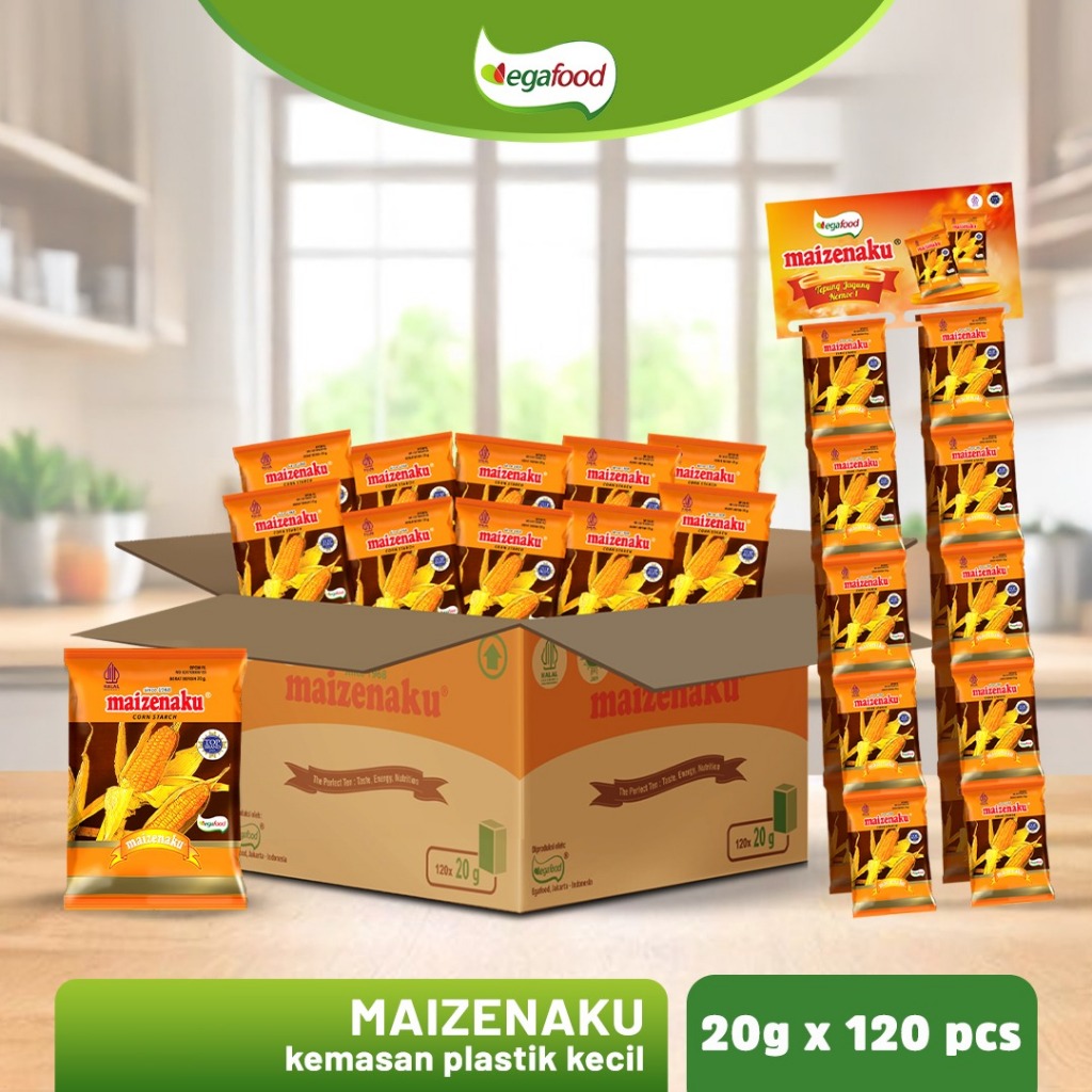 

MAIZENAKU / Tepung Pati Jagung / Tepung Maizena 20 gram / 1 Karton = 120 pcs