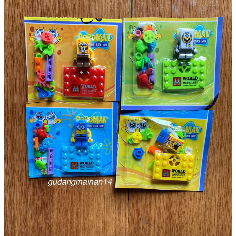 4pc Fancy Roboman / Brick SpongeBob