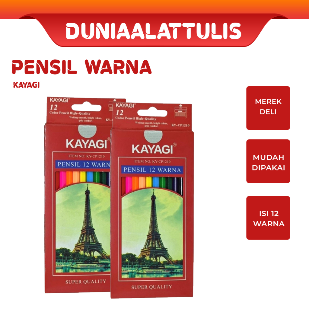 

KAYAGI - PENSIL KAYU WARNA PANJANG 12 W KY-CP 1210