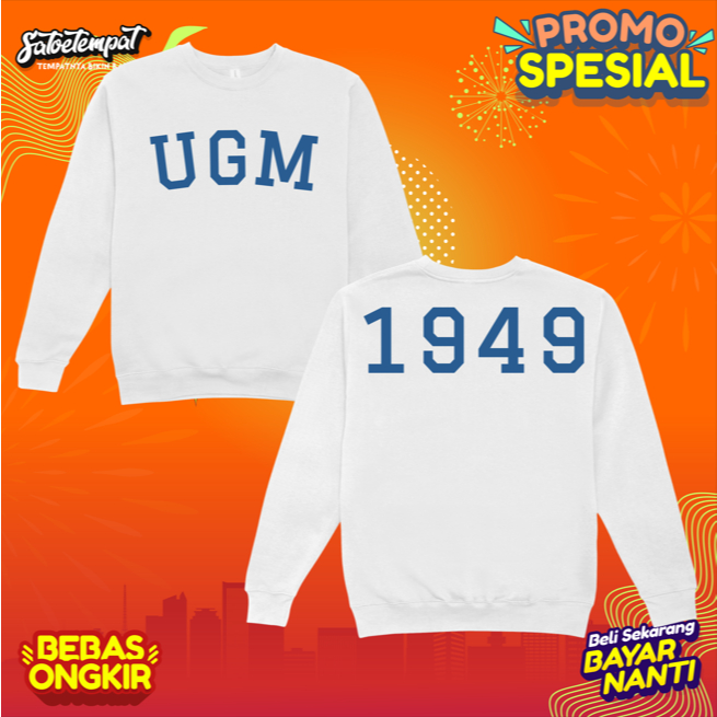 Hoodie Sweater Crewneck UGM Universitas Gadjah Mada Muda Yogyakarta PPSMB UGM