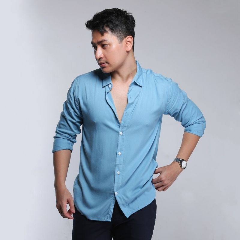 Kemeja pria Premium Seri Blue Ice