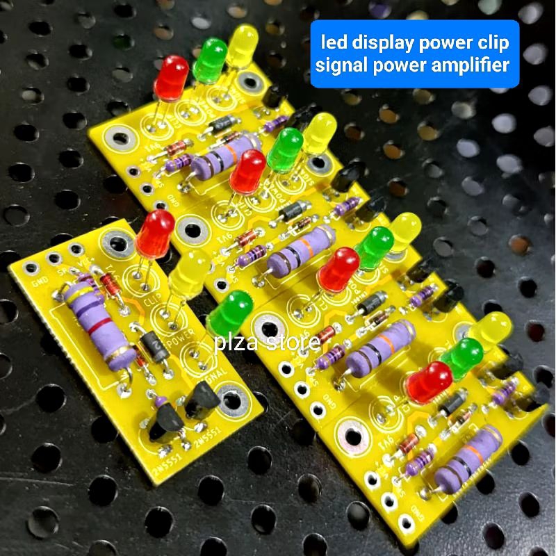 Led display indikator (BP) signal clip aktif power amplifier