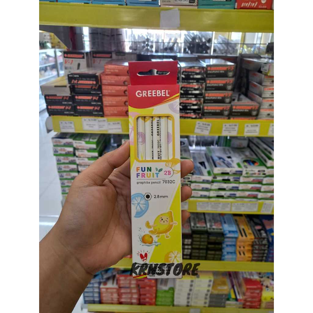 

GREEBEL Pensil Kayu 2B//Pensil Kayu Murah//Pensil 2B murah//Pensil Ujian//Pensil Karakter//Pensil