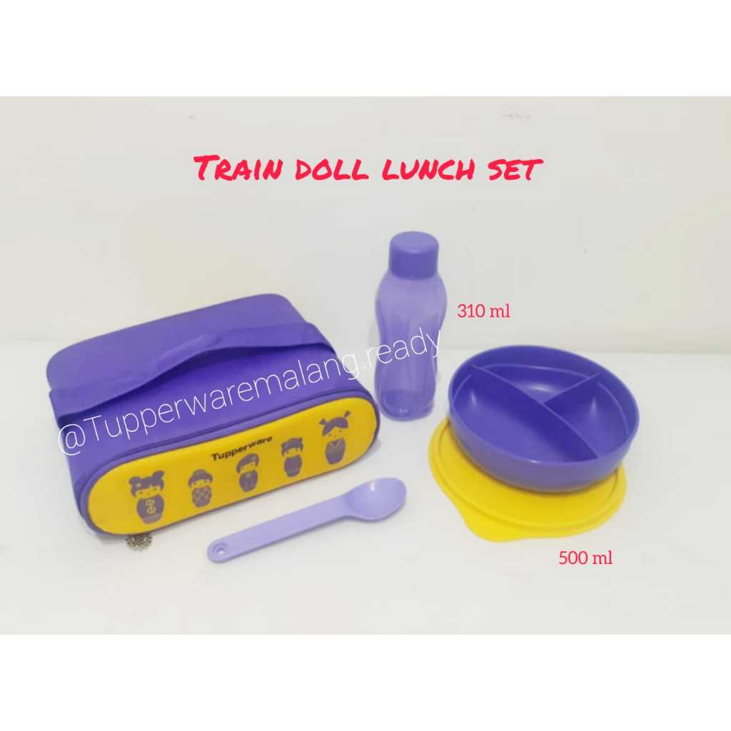 [PROMO] TEPAK MAKAN / KOTAK MAKAN TUPPERWARE ANAK TRAIN DOLL LUNCH SET MURAH
