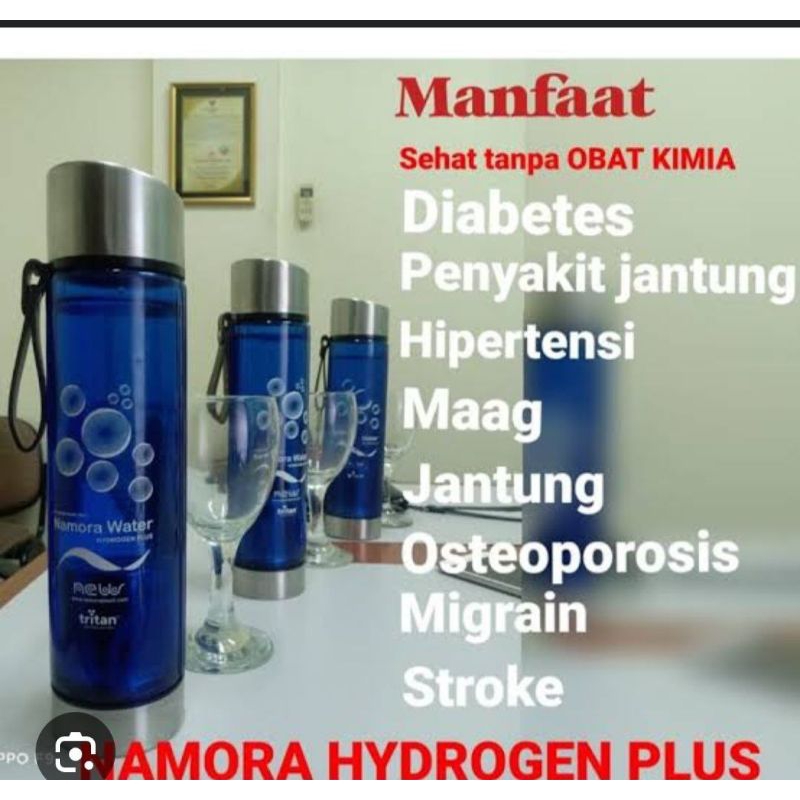 

Namora water hydrogen plus botol minuman kesehatan original 1000%