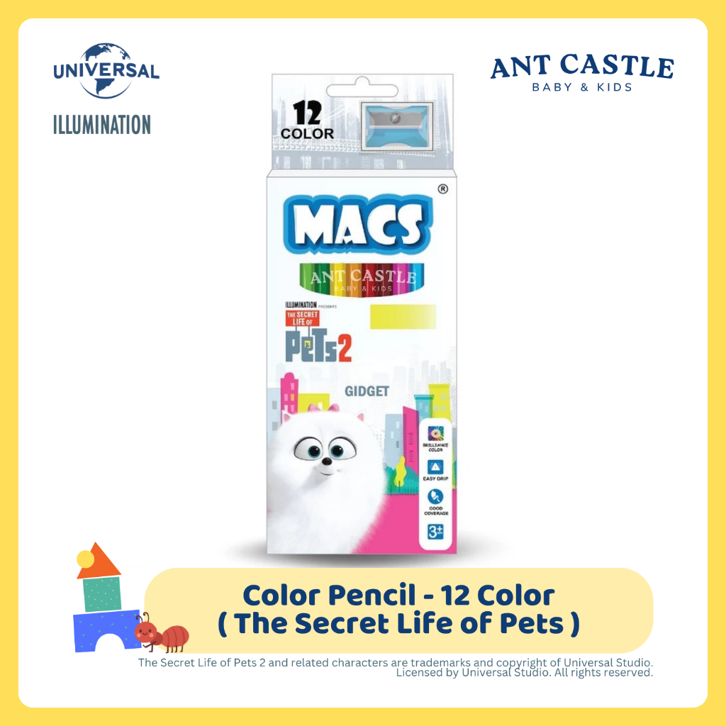 

Macs 12/24/36 Color Pencil - Pensil Warna 12/24/36 (The Secret Life of Pets 2)