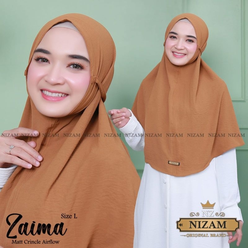 Khimar Zaima Crincle Air Flow Anti Kusut By Nizam Scarf