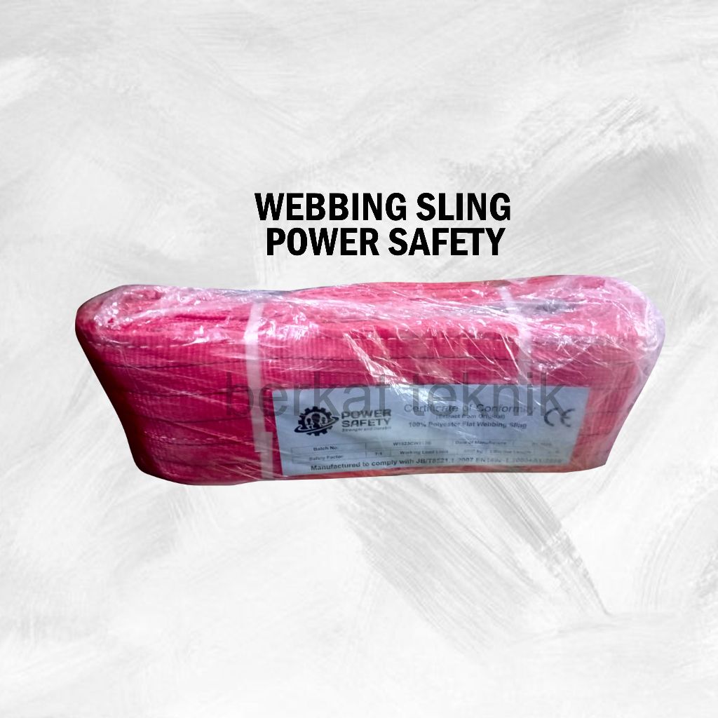 POWER SAFETY WEBBING SLING 5 TON X 6 METER TALI PENARIK WEBBING SLING BELT