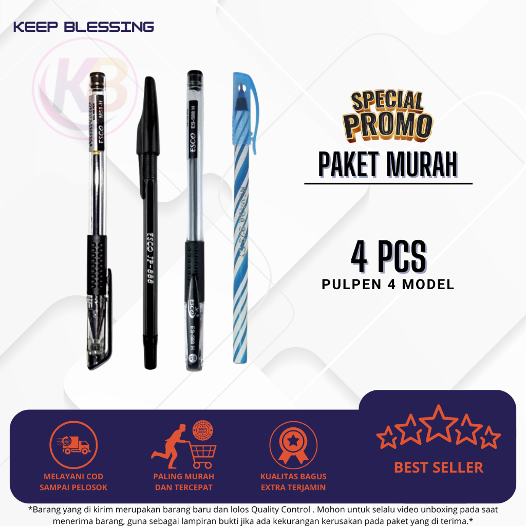 

Paket Promo Alat Tulis 1 Set (4 Model) - Pulpen Paket Hemat Murah - Pulpen Premium Quality - Duta Gemilang
