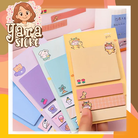 

Sticky Notes Lovely Mix Set Colorful Berwarna Memo Pad 4 Baris Tempel Lucu