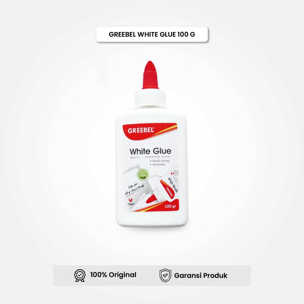 

Lem Putih / White Glue GREEBEL 100G (PCS) / Lem Kertas Aman Untuk Anak