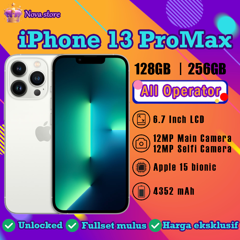 iPhone 13 Pro Max 128G 256G Second BEKAS 3utools ORI 100% Sinyal All operater Apple 13promax phone13
