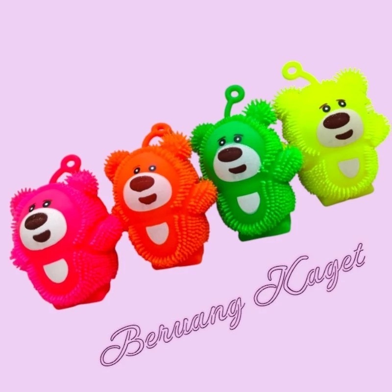 Mainan Anak Squishy Lotso / Mainan Anak Yoyo Beruang Kaget Lampu Karet / Mainan Anak Lampu