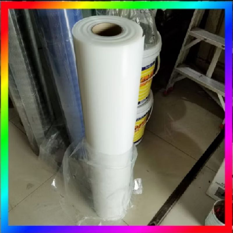 fiber plastik penutup pagar putih polos tebal 06 mm