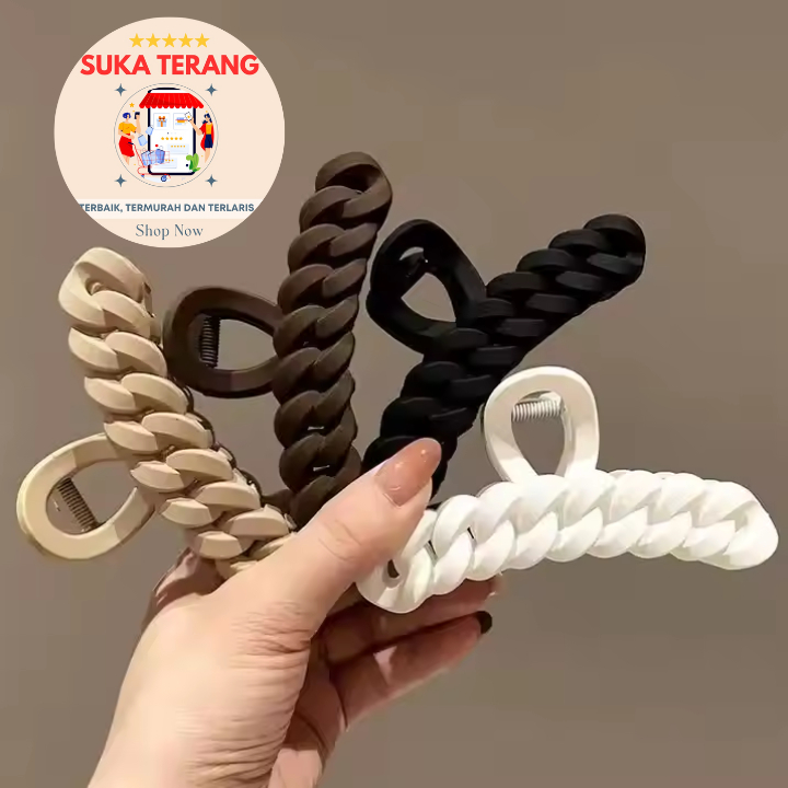 ST 11CM JEPIT RAMBUT WANITA KOREA DOFF MODEL TWIST / JEPITAN JEDAI SALON MATTE DOFF PANJANG JUMBO OR