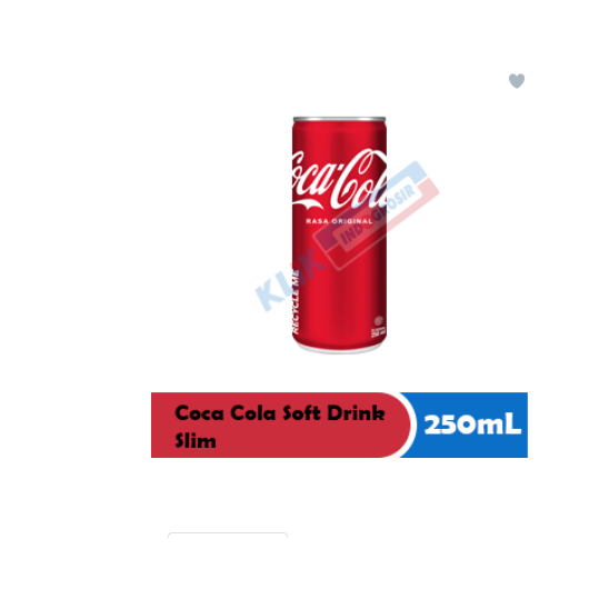 

COCA COLA SOFT DRINK SLIM KLG 250mL