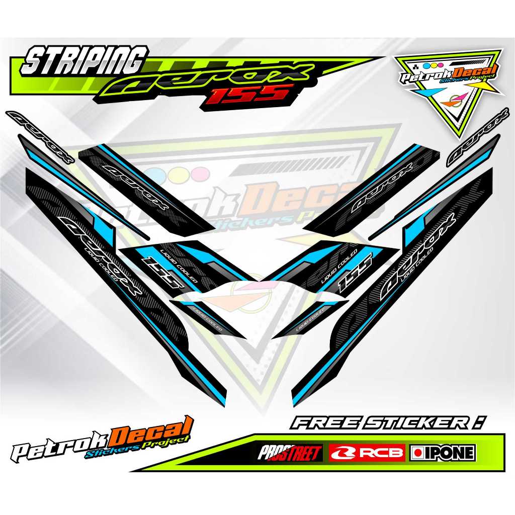 STRIPING VARIASI YAMAHA AEROX 155 OLD / STICKER LIST MOTOR YAMAHA AEROX 155 OLD