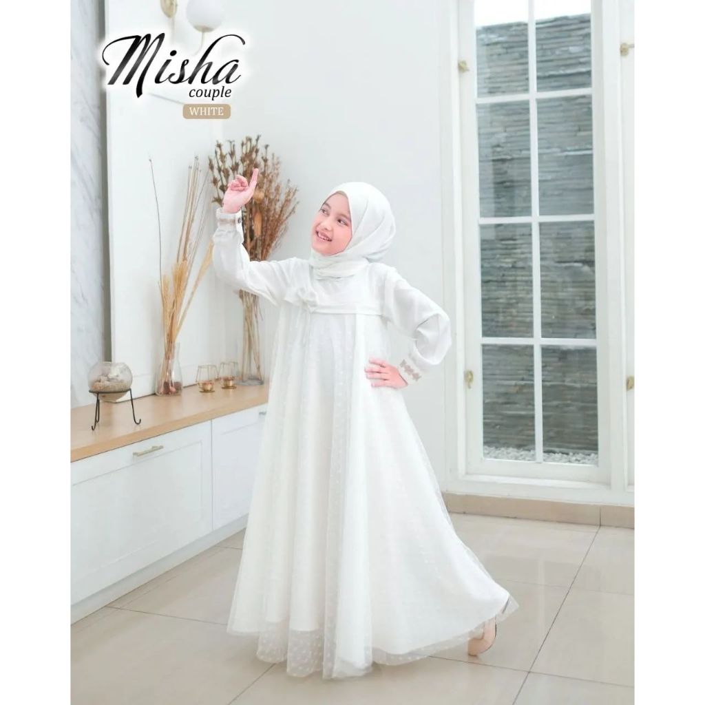 cod misha dress gamis anak peremuan model terbaru viral gamis pesta anak mewah elegan