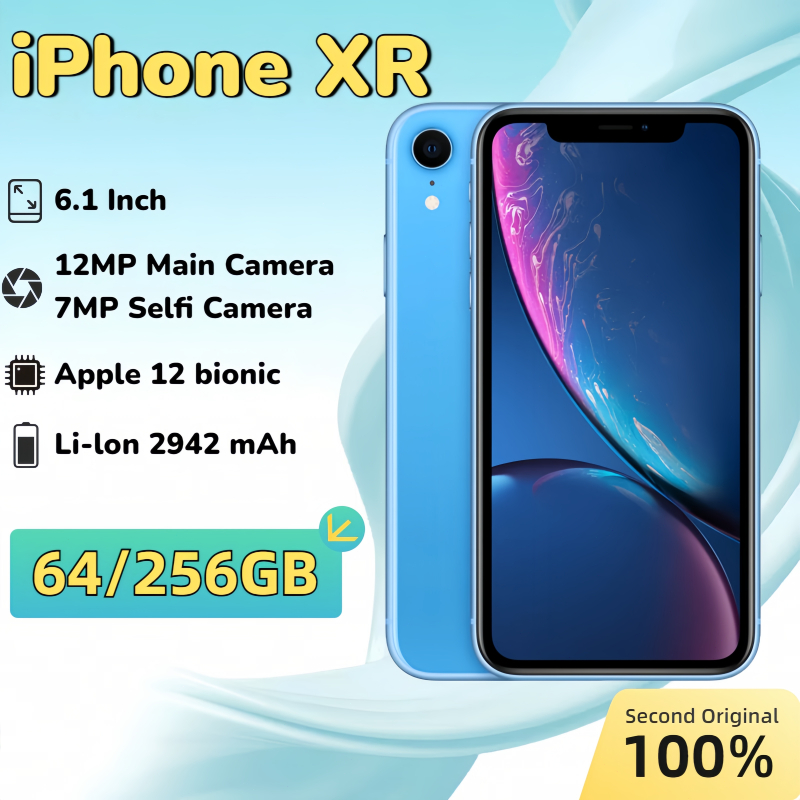 IPHONE XR 64GB 128GB SECOND FULLSET MULUS 100%ORIGINAL All Operator Like New Unlocked Apple phone xr